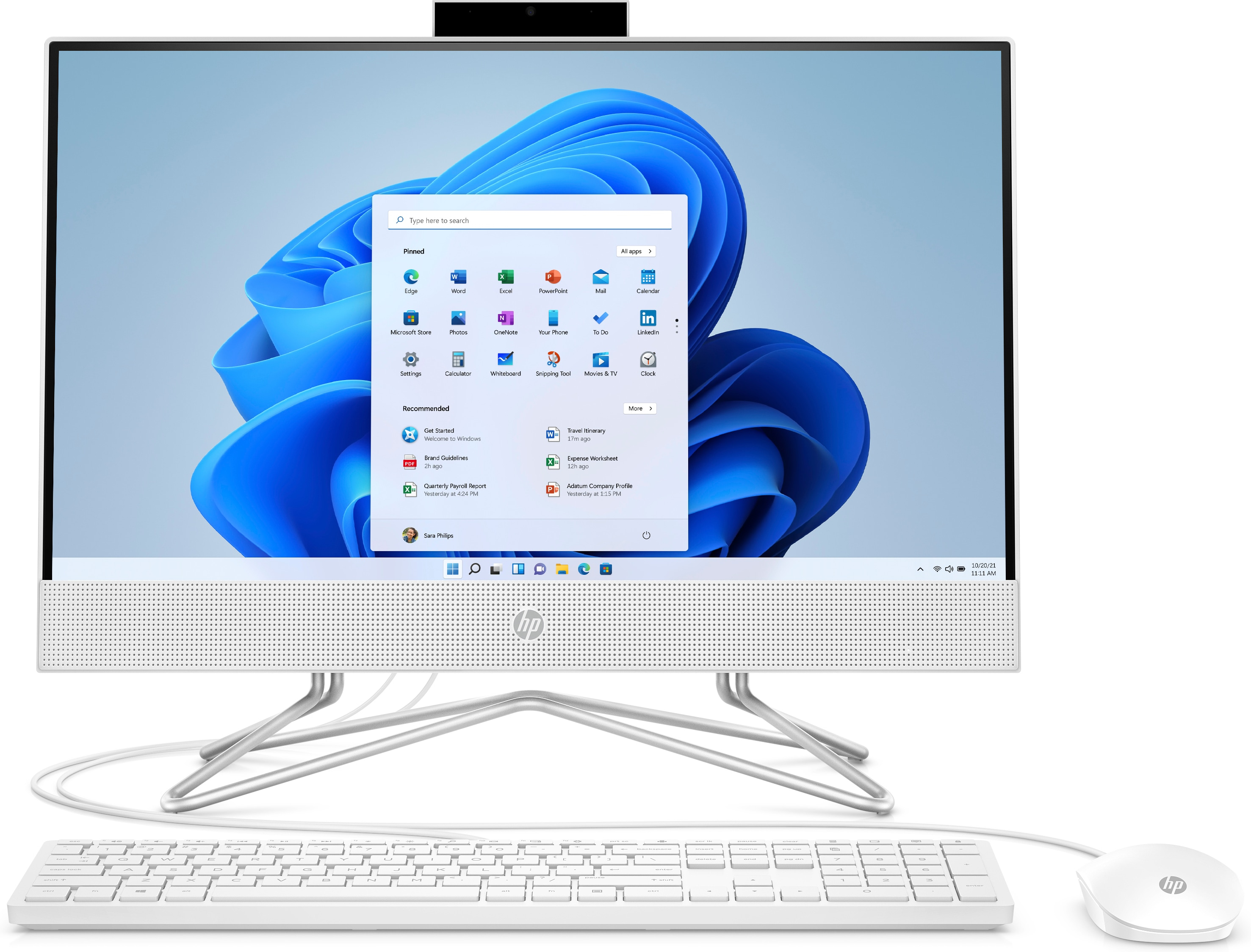 HP All-in-One 22-dd0003na Bundle PC