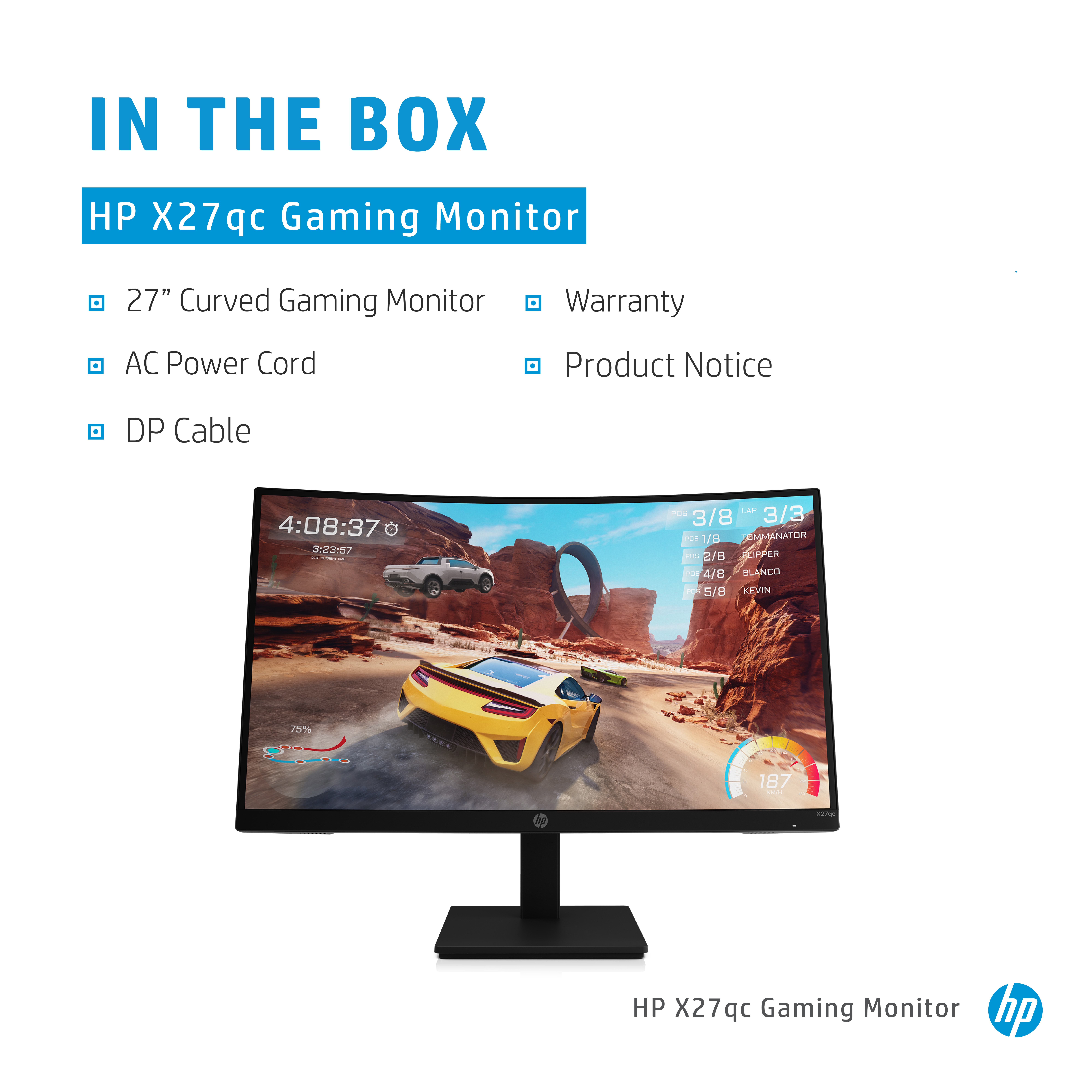 HP X27qc QHD Gaming Monitor