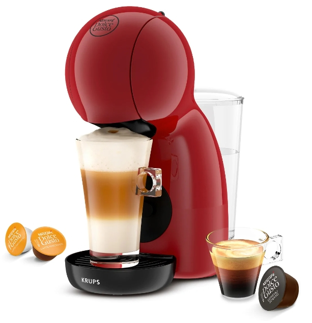 Krups Nescafé Dolce Gusto - Macchina da caffè a cialde Piccolo XS, rosso,  macchina da caffè ultracompatta, multibevande, intuitiva, pressione 15 bar