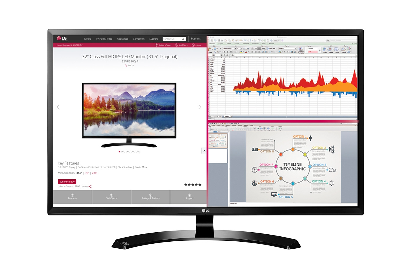 LG 32MA68HY-P LED display