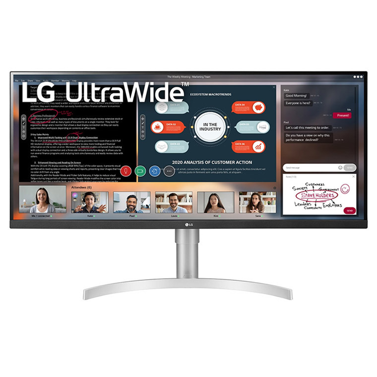 LG 34WN650-W LED display