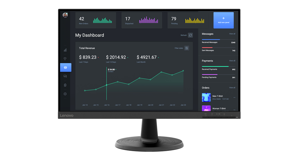 Lenovo D24-45 LED display
